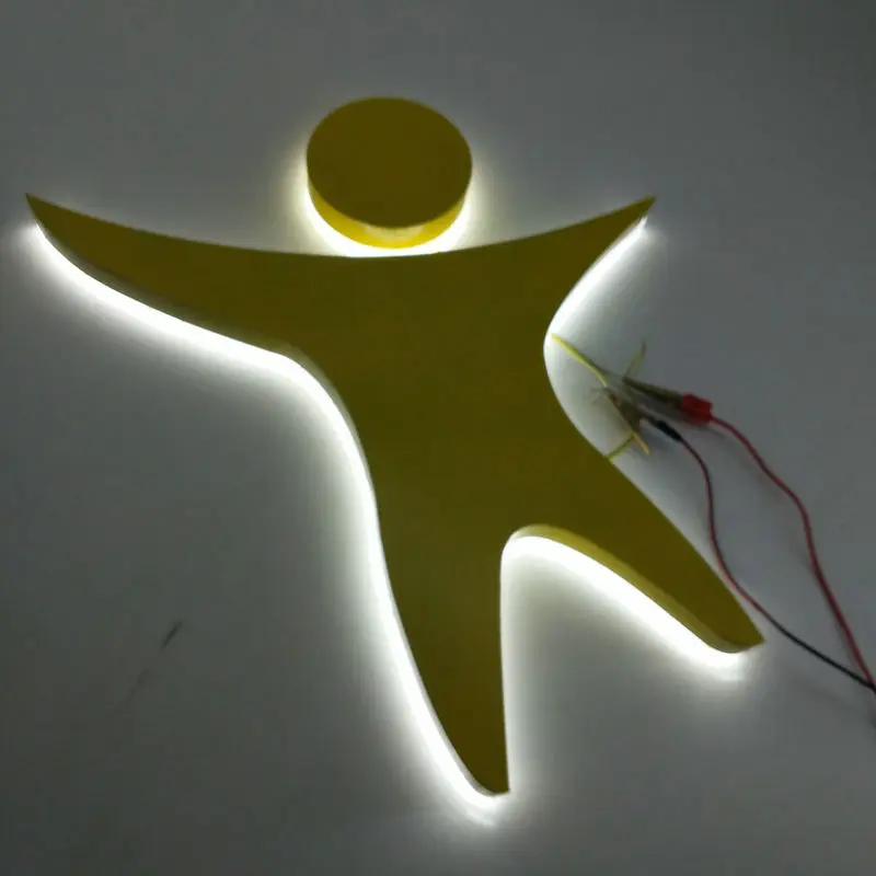 Наружный заказной нержавеющей стали магазин головы знак 3D светодиодный женские