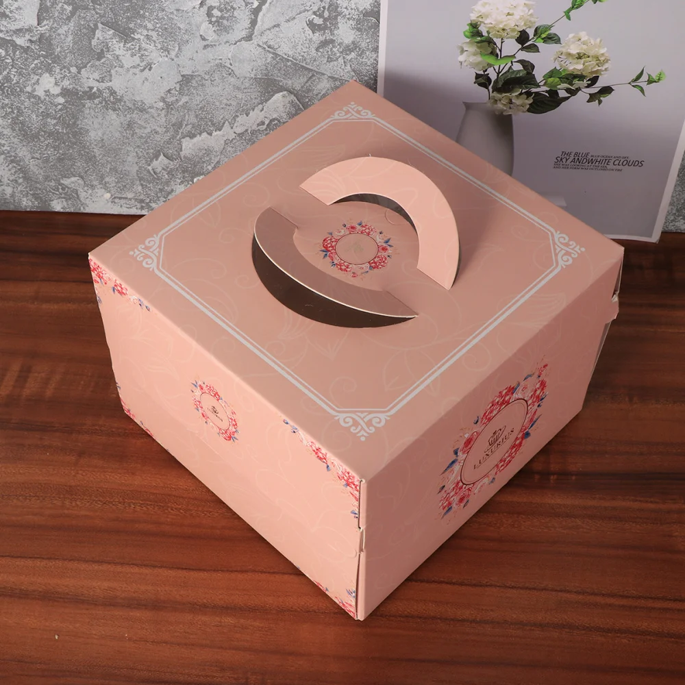 Портативная бумажная коробка для упаковки на день рождения 6 дюймов свадебной