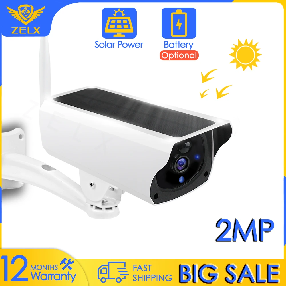 IP камера видеонаблюдения с солнечной батареей Wi Fi 1080P 2 МП|Камеры видеонаблюдения|
