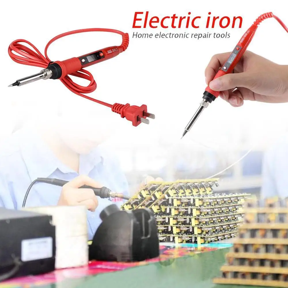 

80W Electric Soldering Iron Adjustable Temperature Display Digital 110V Kit Repair Iron Tool LCD Solder Rework Tips Welding