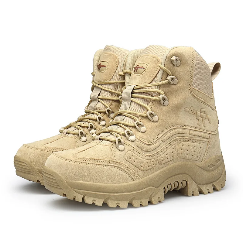 Man Hiking Camping Shoes Outdoor Desert Military Tactical Boots for Men High Ankle Trekking Mountain Climbing Sneakers | Спорт и