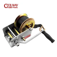 high quality hand winch cap 2000lbs 900kg 8m extra long synthetic strap webbing car boat trailer