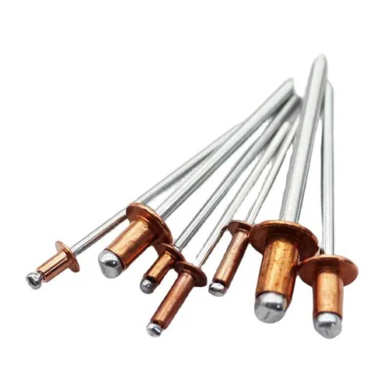 

100 Pack 4mm(Choose Length) Standard Open Dome Copper Blind Pop Rivets