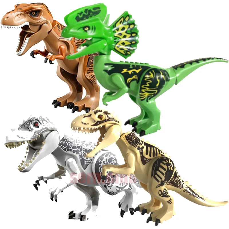 Супер Герои динозавр Юрского периода строительные блоки тираннозавр фигурки