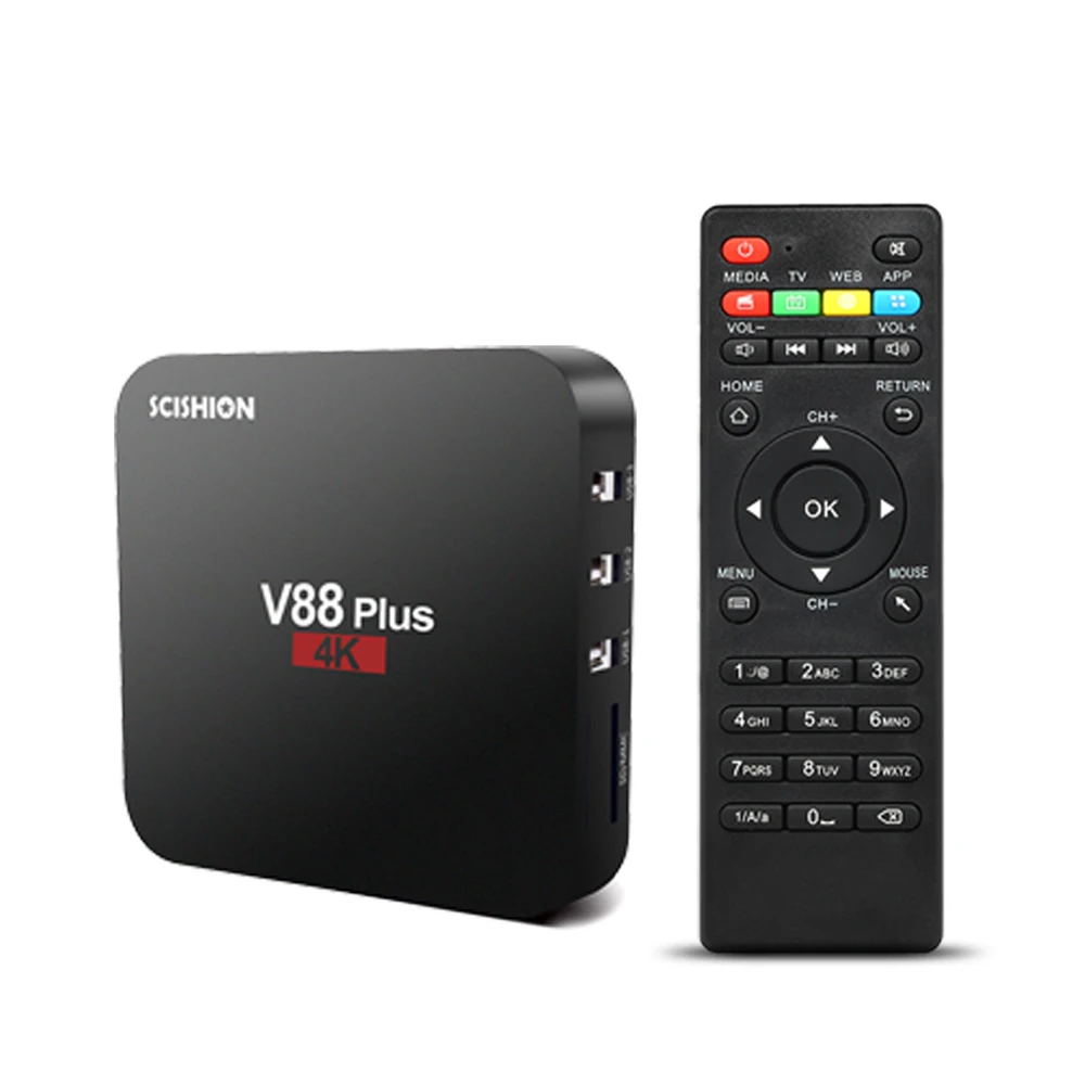 ТВ приставка V88 Plus Android 8,1 ТВ приставка 4K PK X96 мини RK3229 четырехъядерный 2GB16GB WiFi ТВ приставка HD медиаплеер приставка для Android tv - Цвет: 2G 16G