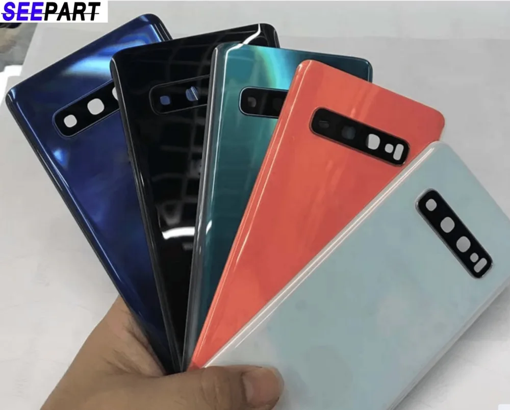 

Оригинальная задняя крышка батарейного отсека для Samsung Galaxy S10 Plus Крышка батарейного отсека S10E задняя крышка батарейного отсека заднее стекл...