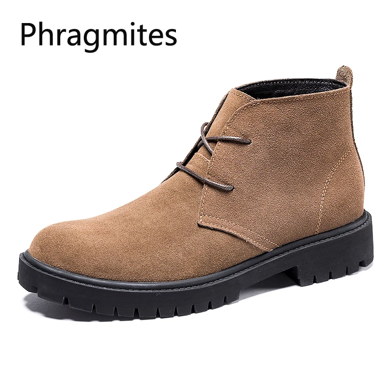 Phragmites New Men Chelsea Boots Ankle Fashion Male Brand Leather Quality Motorcycle Comfortable Outdoor Shoes |