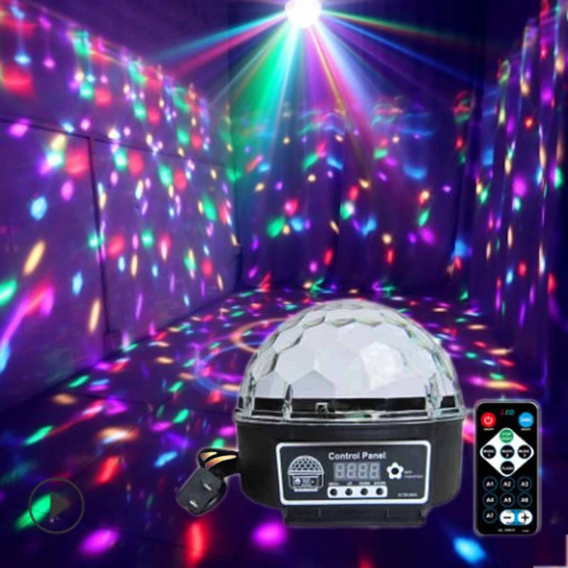 110 V 220 AC светодио дный Светодиодная лампа RGB дискотевечерние магический шар Dj