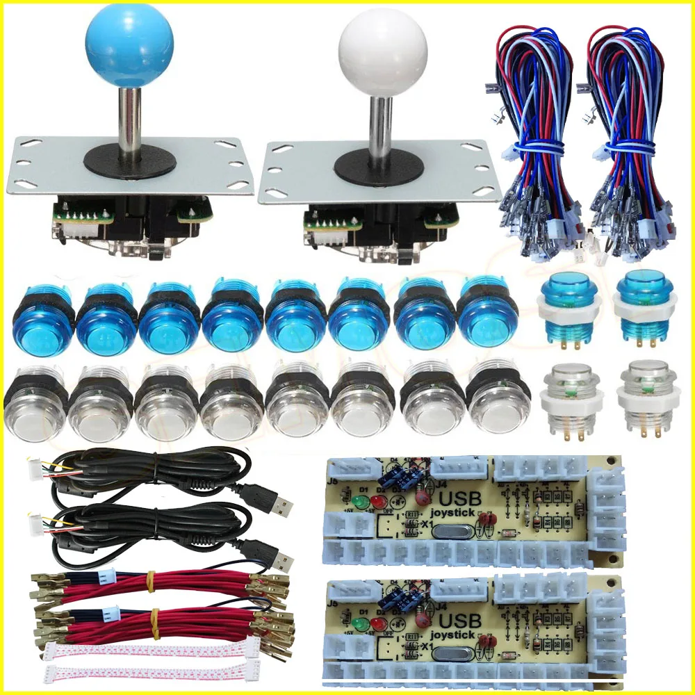 Детали аркада со светодиодной подсветкой DIY светодиодный USB кодировщик с нулевой