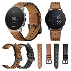 Ремешок кожаный для Suunto 9 peak, сменный Браслет для наручных часов, коричневыйчерный