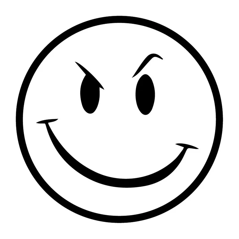 

15.6X15.6CM зла улыбающееся лицо окно украшение виниловые наклейки для автомобиля Стикеры аксессуары