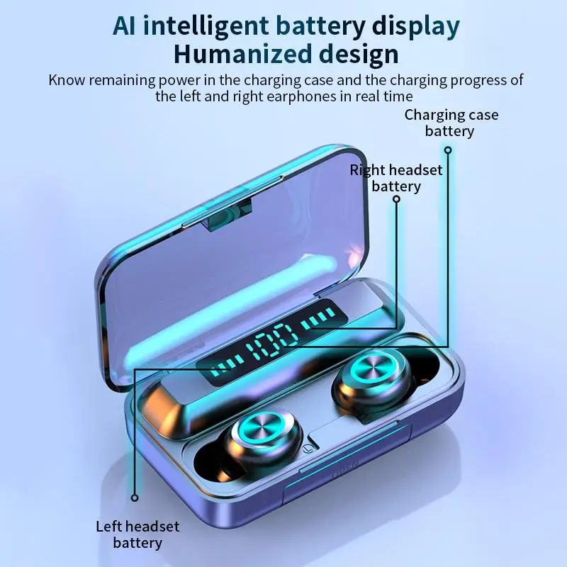 TWS беспроводные наушники спортивные Bluetooth 5 0 с микрофоном водонепроницаемые мини