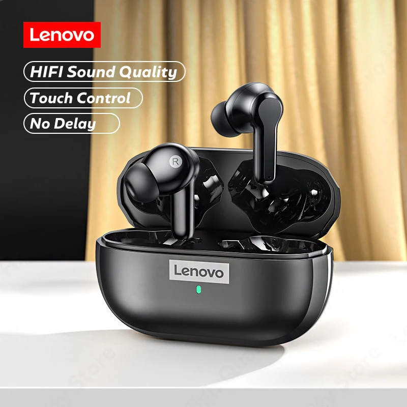 

Беспроводные наушники Lenovo LP1S с сенсорным управлением, Hi-Fi стерео наушники с Bluetooth, спортивные Bluetooth наушники с микрофоном