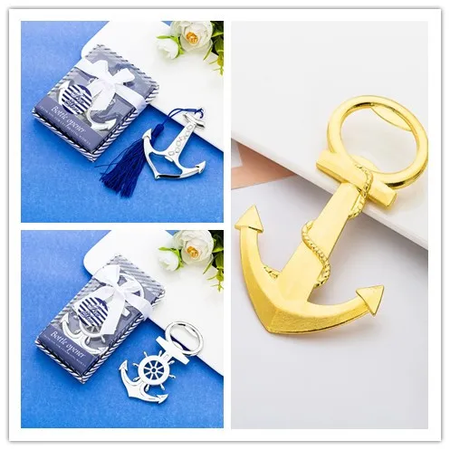 

20pcs/lot Party Favors Wedding Souvenir Personalized Anchor Bottle Opener Gift Presents For Baby Shower Guest Giveaways