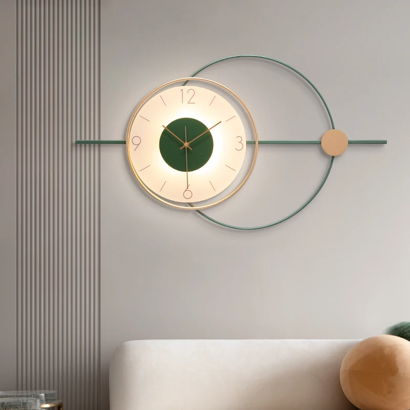 

Nordic Luxury Wall Clock Luminous Fashion Personality Creative Wall Clock Modern Minimalist Horloge Murale Kitchen Clock