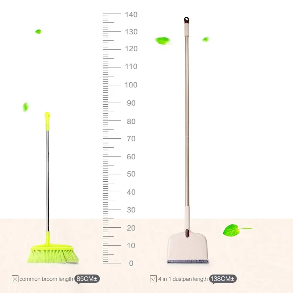 веник и совок набор Щетка пылесборник Cleanhome с длинной ручкой телескопическая