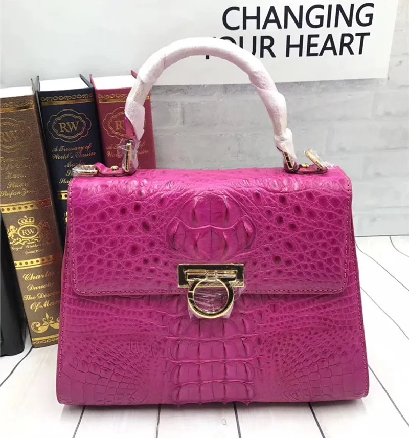 Роскошный Кошелёк из натуральной кожи аллигатора темно зеленый крокодила|Сумки