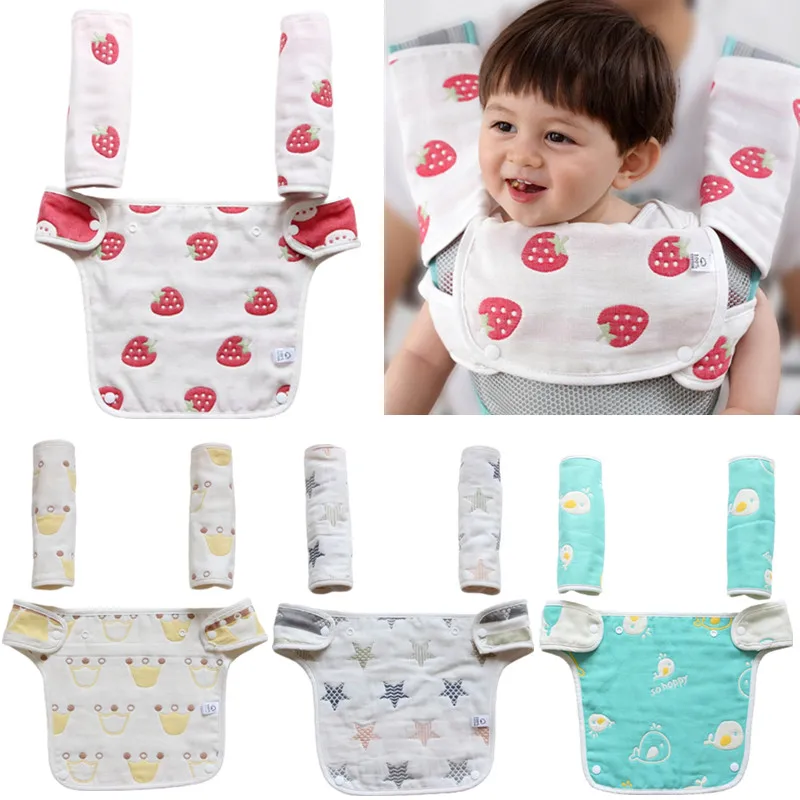 Cotton Baby Bibs Universal Infant Toddler Saliva Towel Feeding Burp Cloths Baby Bib Waist Stool Carrier Protective Cover Pad
