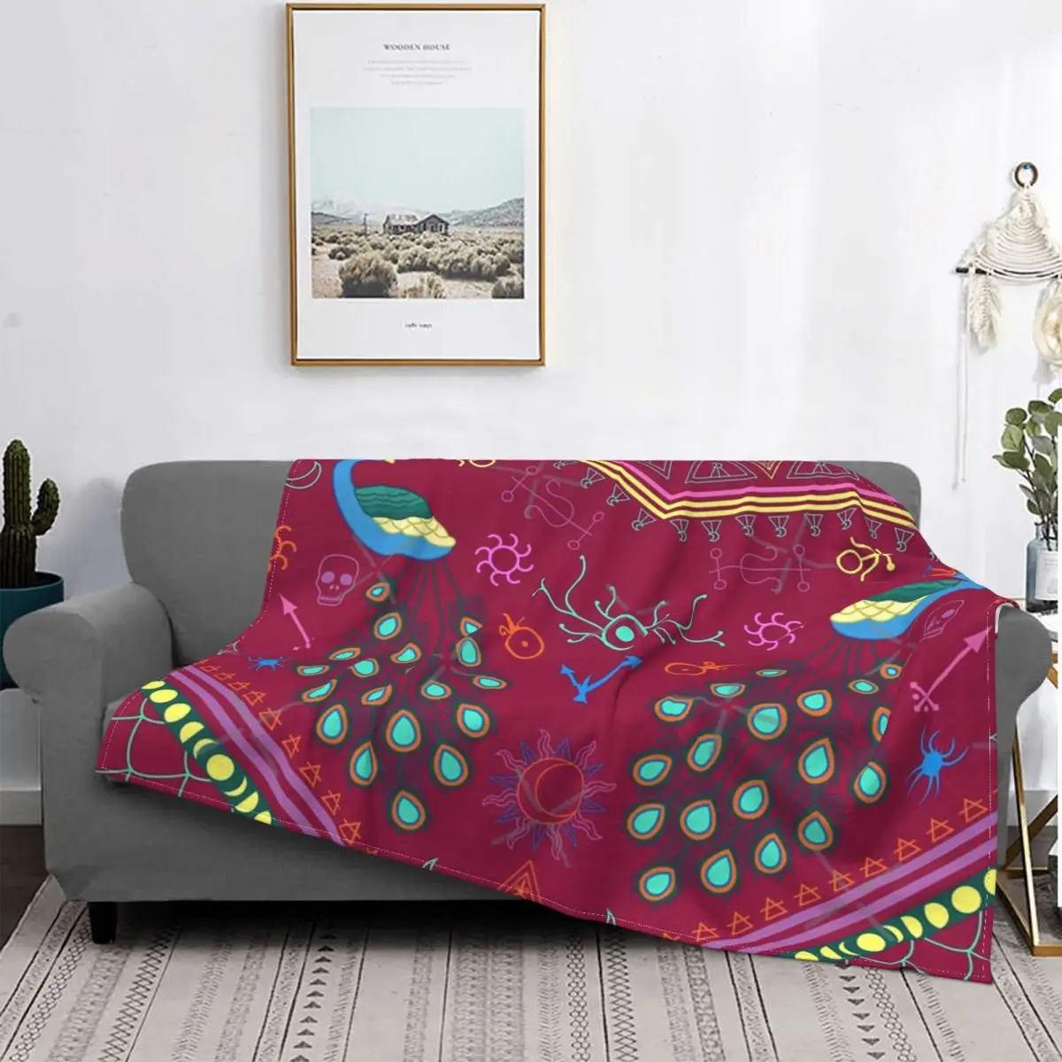 

Mollymauk-Manta con estampado inspirado en Tealeaf, colcha de cama a cuadros, funda de playa, Sudadera con capucha, mantas para
