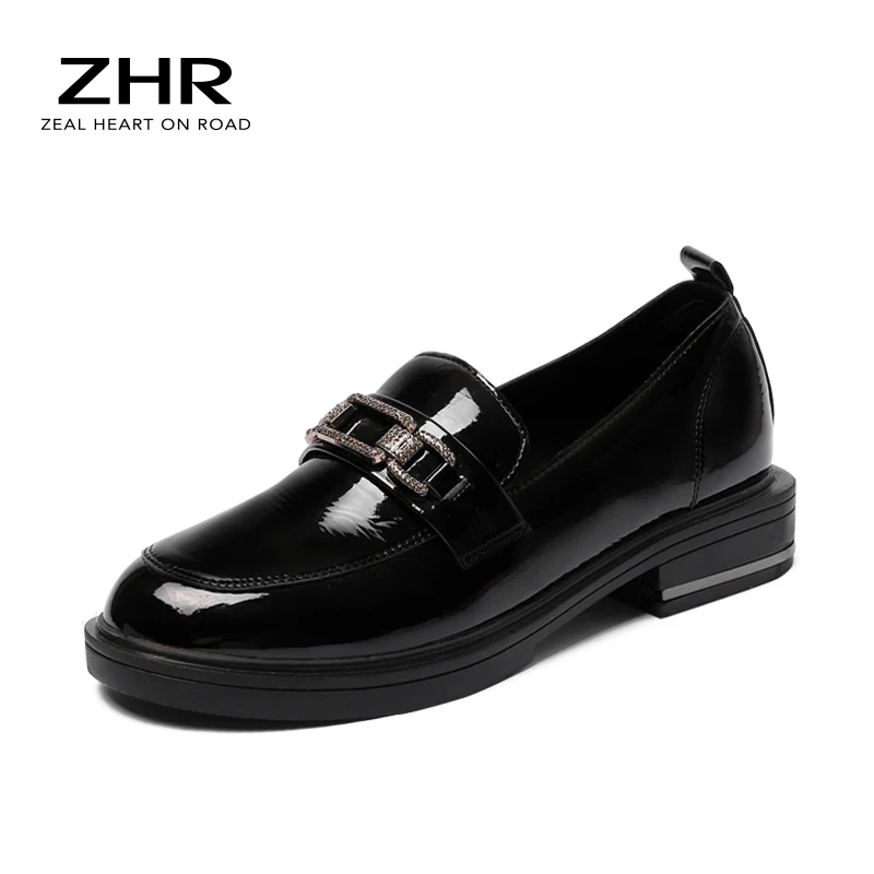 

2021 женские лоферы из лакированной кожи