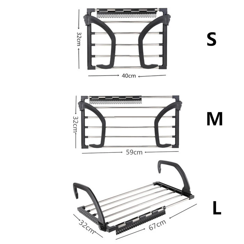 Складная сушилка для одежды портативная стойка из нержавеющей стали дома и улицы