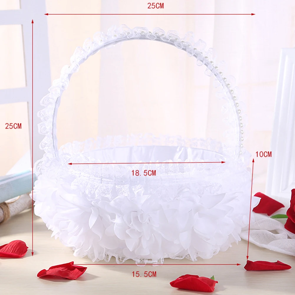 Плетеная вручную корзина из ротанга кружевная свадебные принадлежности для