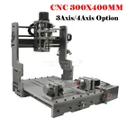 DIY мини фрезерный станок с ЧПУ 3040 гравер комплект 300x400 мм 4 оси USB Порты и разъёмы ПВХ рамка для быстроходный деревообрабатывающий фрезерный станок металлический алюминий гравировка фрезерный станок