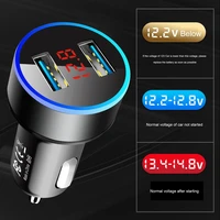 3 1a dual usb car charger with led display universal mobile phone car charger for xiaomi samsung s8 iphone 6 6s 7 8 plus tablet