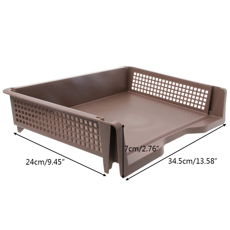 

A4 Paper Superimposed Desktop Files Storage Rack Box Plastic Letter Tray Office