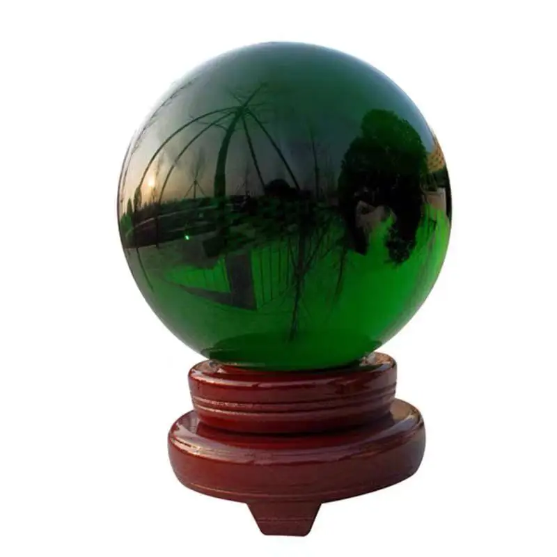 

40-60mm Rare natural quartz green crystal healing ball + 5AAA