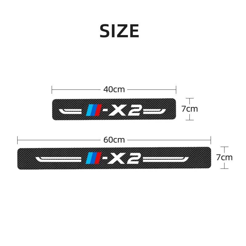 4 шт. Авто порог плиты наклейки для BMW X2 F30 E70 G01 входной двери охранник углеродного