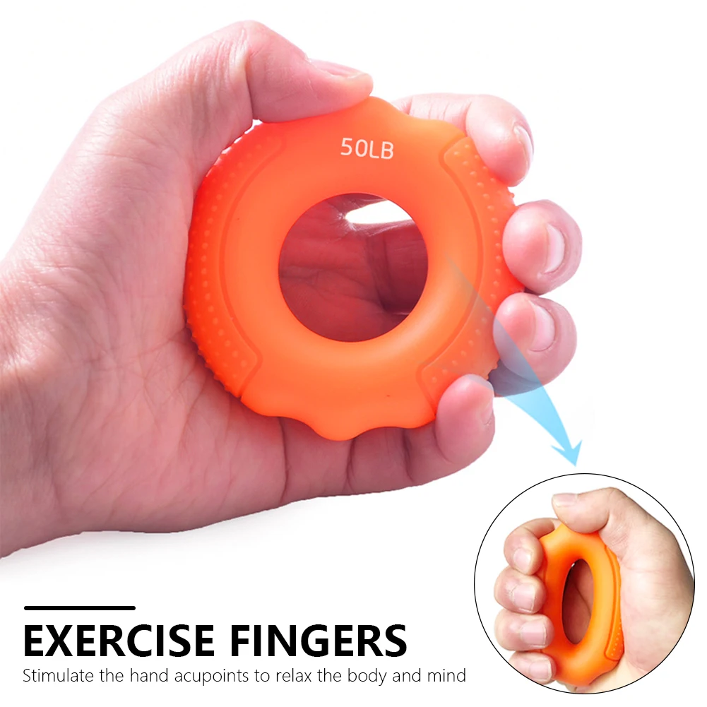 

Silica Gel Portable Hand Grip Gripping Ring Carpal Expander Finger Trainer Grip Strength Rehabilitation Pow Stress Ring Ball