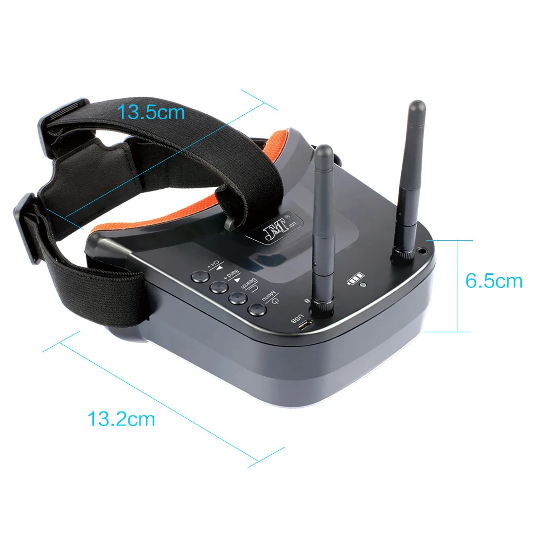 Мини FPV очки 5 8G 40CH 3-дюймовый дисплей 480x320 встроенный аккумулятор с 85 мм антенной