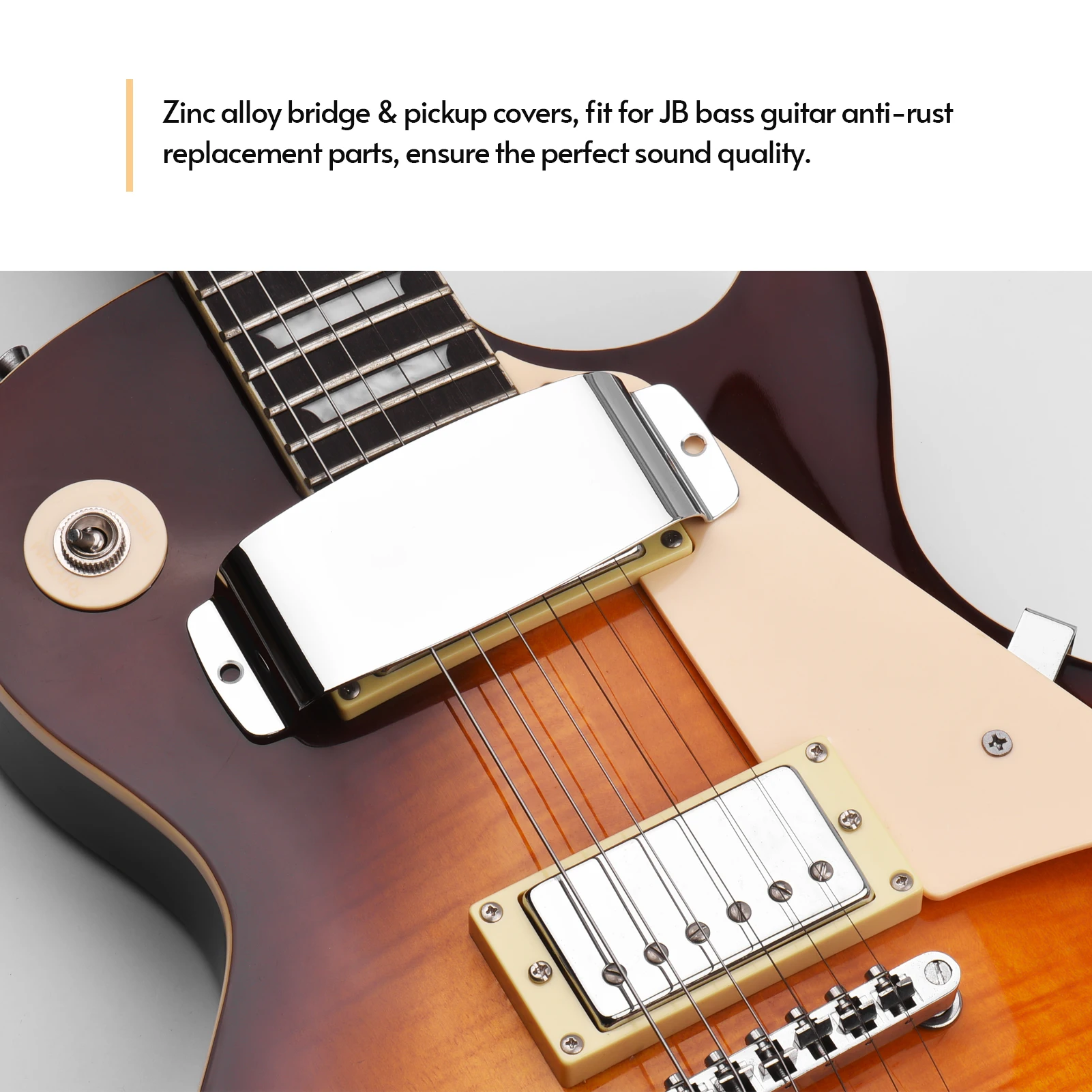zink legierung bass pickup abdeckung protector brücke abdeckung platte für jazz bass jb bass gitarre elektrische bass für gitarre zubeh