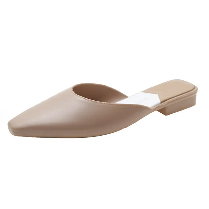 

Summer Women Slippers Mules Candy Color Sets of Feet Women Mules Flat Shoes Sandals Fashion Pointed Designer Sapatos De Mujer