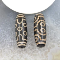 natural stones 20x56mm vintage eye tibetan dzi agates connector for diy jewelry necklace pendant bracelets making accessories