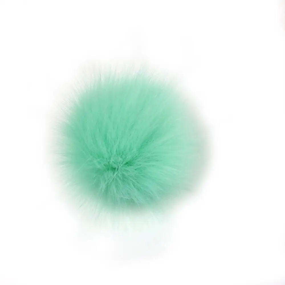 mint green-8cm Цветной 8/10 см большой помпон из натурального искусственного меха лисы меховой помпон для женщин шапка Меховые помпоны для шапок шапка s для вязаной шапки - Цвет: mint green-8cm
