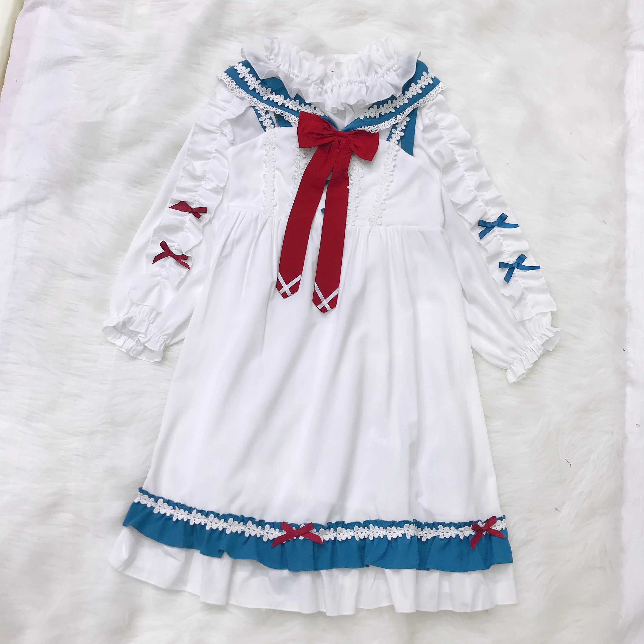 

Sannian Women Dress Loli Japanese Navy Collar Cute Style Lolita Inside Dress Children Spring And Summer Dresses Cosplay Clothes
