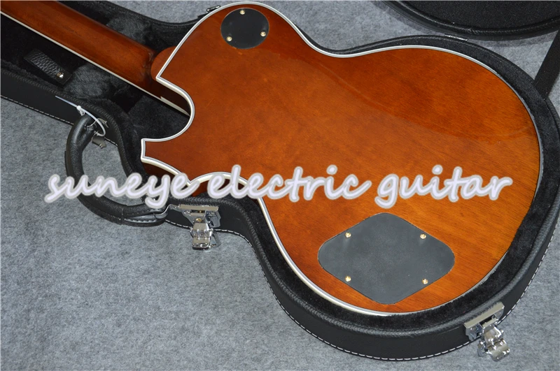 

China Suneye Natural Wood Glossy Finish Custom Electric Guitar Pearl Inlay Rosewood Fingerboard Guitarra Electrica Guitar Case