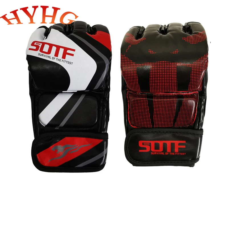 

HYHG боксерские красные спортивные свирепые боевые перчатки для фитнеса Тигр Муай Тай Бокс с песком перчатки боксерские накладки для ММА
