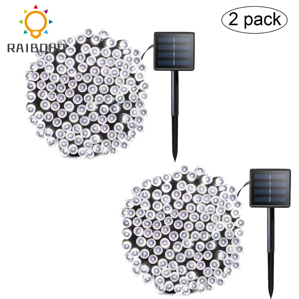 

Светодиодная лента на солнечной батарее, водонепроницаемая уличная гирлянда с питанием от солнечного света для сада, рождественской елки, ...