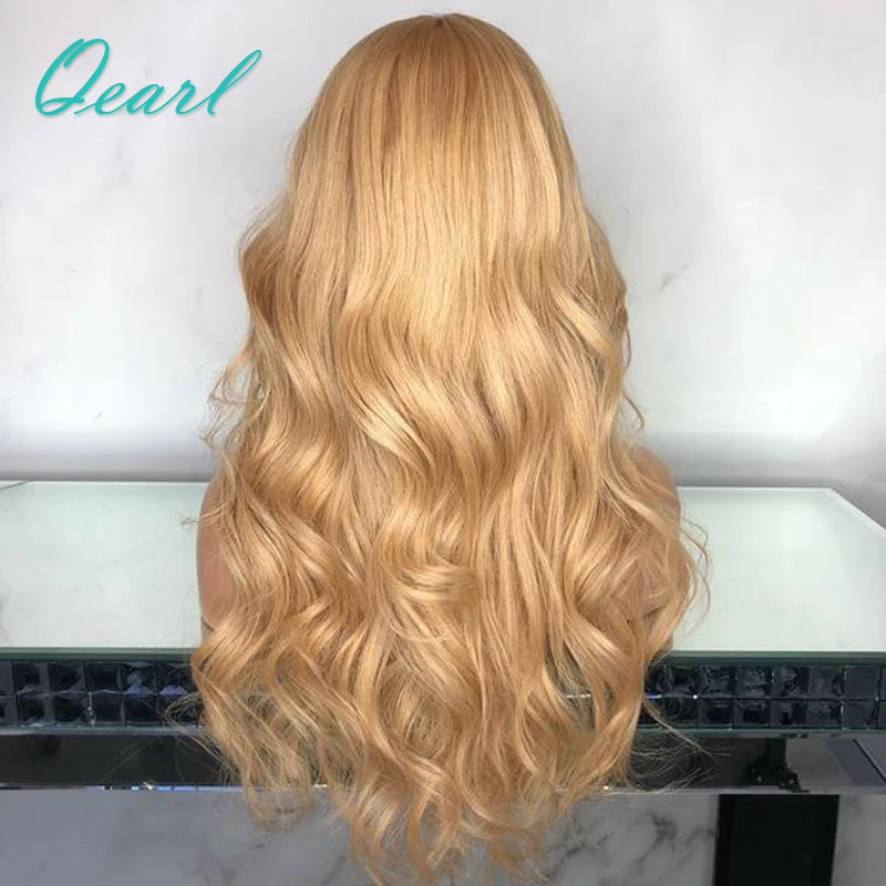 

Lace Front Wig Human Hair Wigs Honey Blonde Colored Frontal Wig Transparent 13x6 Glueless Women Loose Wave Remy Hair 150% Qearl