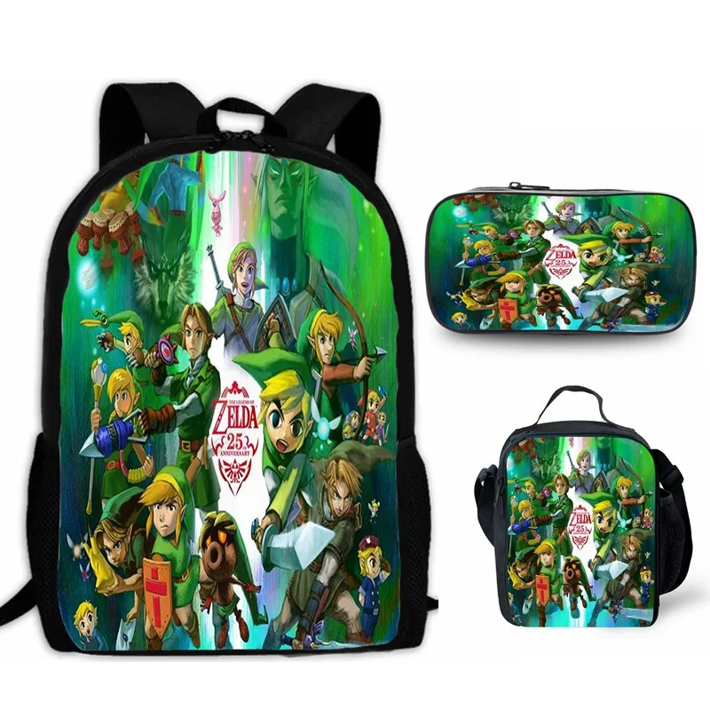 

Школьный рюкзак Pikurb Game Legend of Zeldas, дорожный ранец на плечо, чехол для карандашей, подарок для детей и студентов
