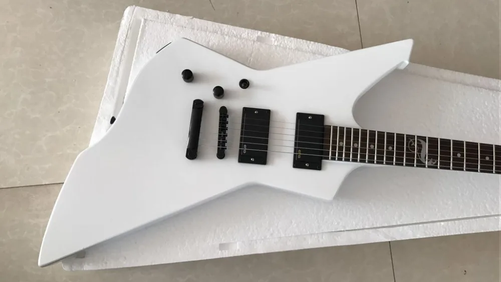 Белая левша snakebyte james hetfield электрогитара палисандр гриф левша Snakebyte гитара гитара