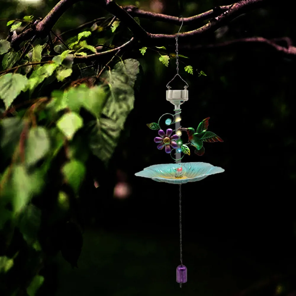 

Hummingbird Feeders Bird Food Distributor Garden Home For Wild Birds Glass Pendant Solar Crafts Hanging