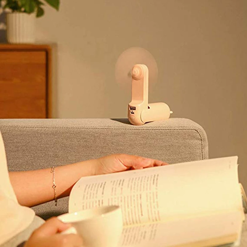 Портативный портативный мини-вентилятор с милым маленьким медведем складной