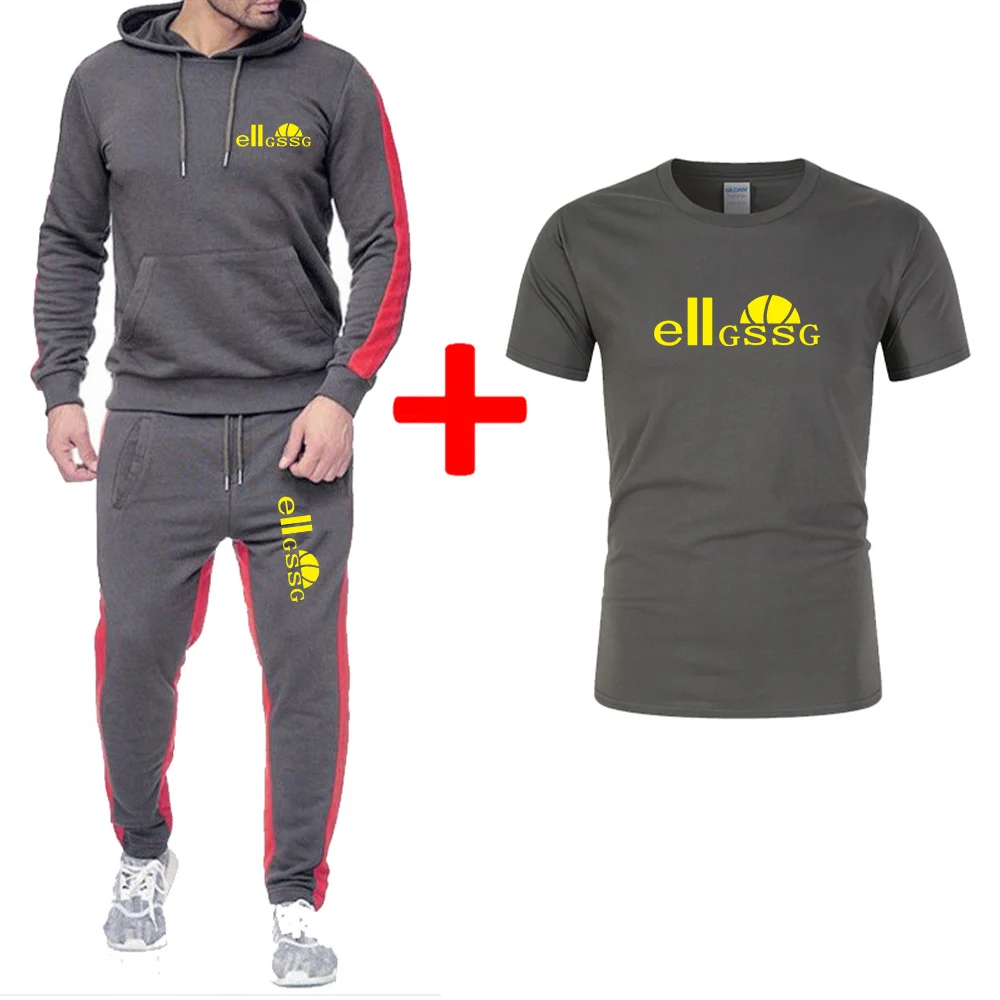 

2021 spring and summer sportswear sweatshirt hoodie S-3XL basketball + trousers casual pants S-3XL + T-shirt S-3XL