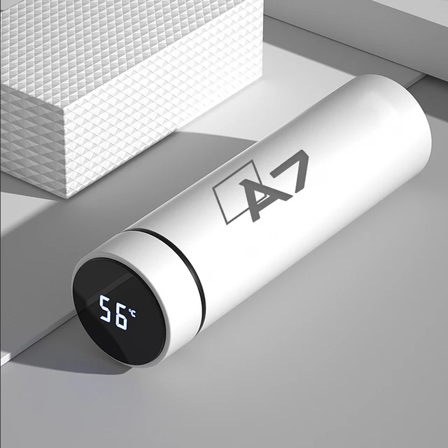 

For Audi A7 Intelligent Stainless Steel Thermos Temperature Display Smart Water Bottle Vacuum Flasks Thermoses Coffee Cup Gifts