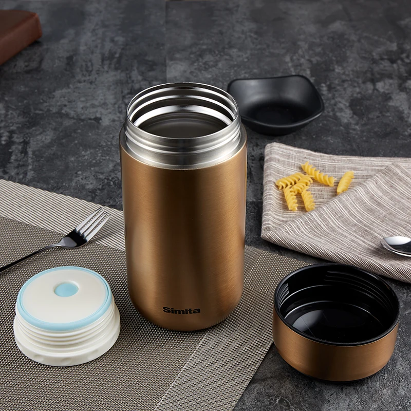 Термос SIMITA Ланч-бокс серебристый термос для еды и супа контейнеры вакуумные