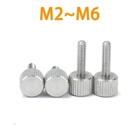 25pcs m2 m2 5 m3 m4 m5 m6 304 stainless steel thumb screws plain type metric knurled head manual adjustment screws